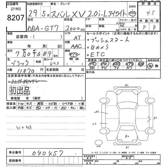 SUBARU XV