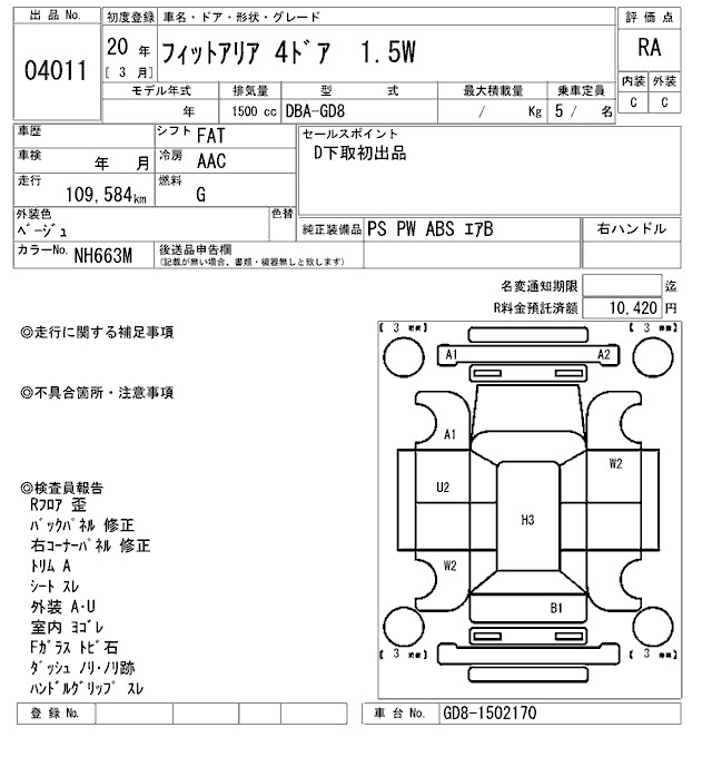 HONDA FIT ARIA