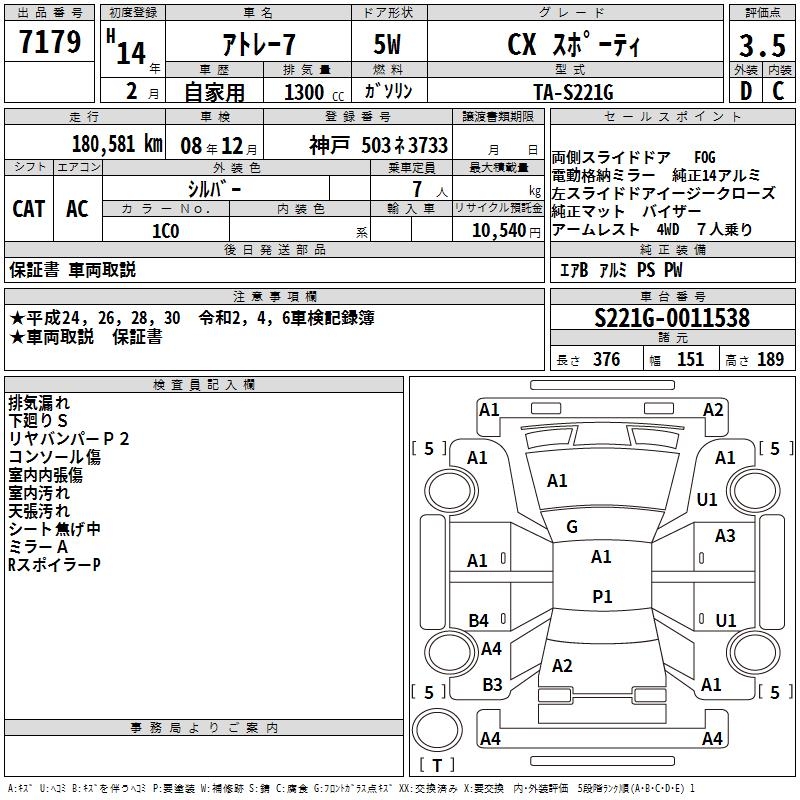 DAIHATSU ATRAI7