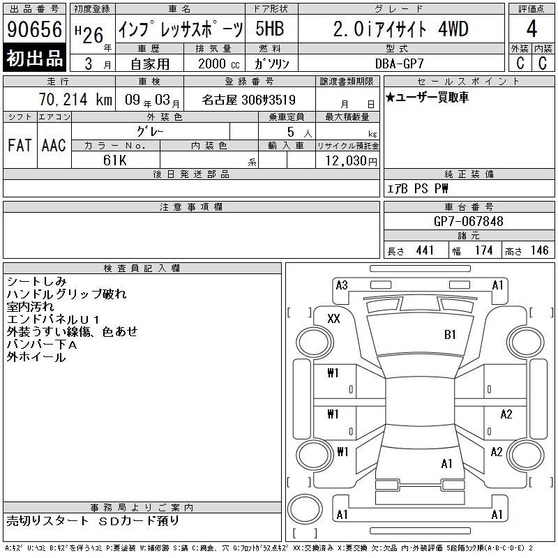 SUBARU XV