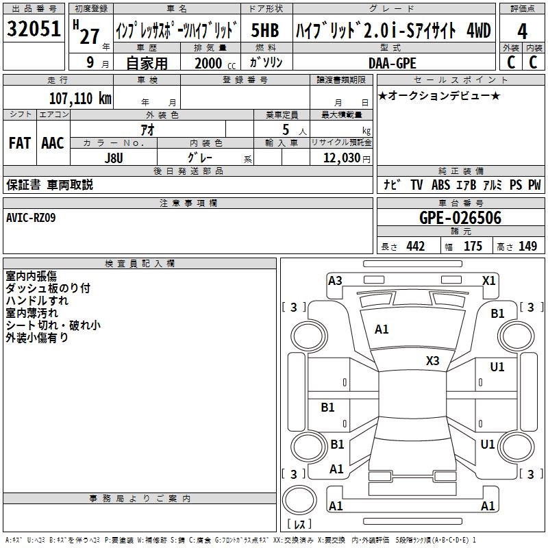 SUBARU XV