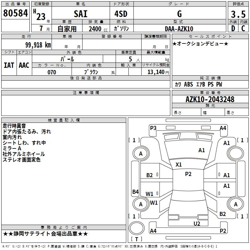 TOYOTA SAI