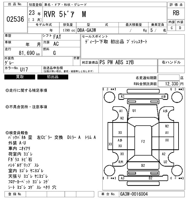 MITSUBISHI RVR