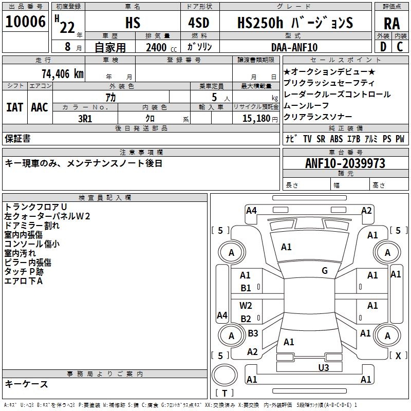LEXUS HS250H