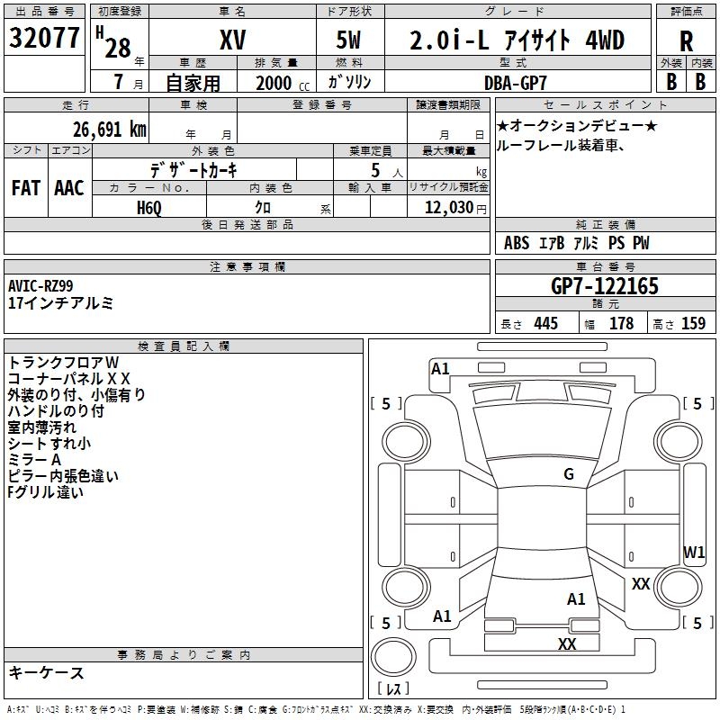 SUBARU XV