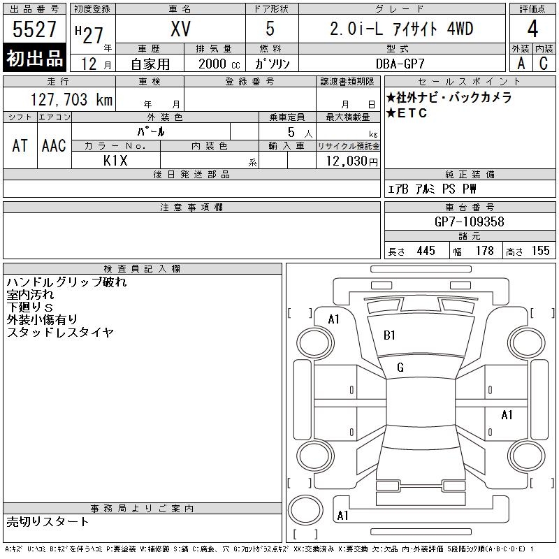 SUBARU XV