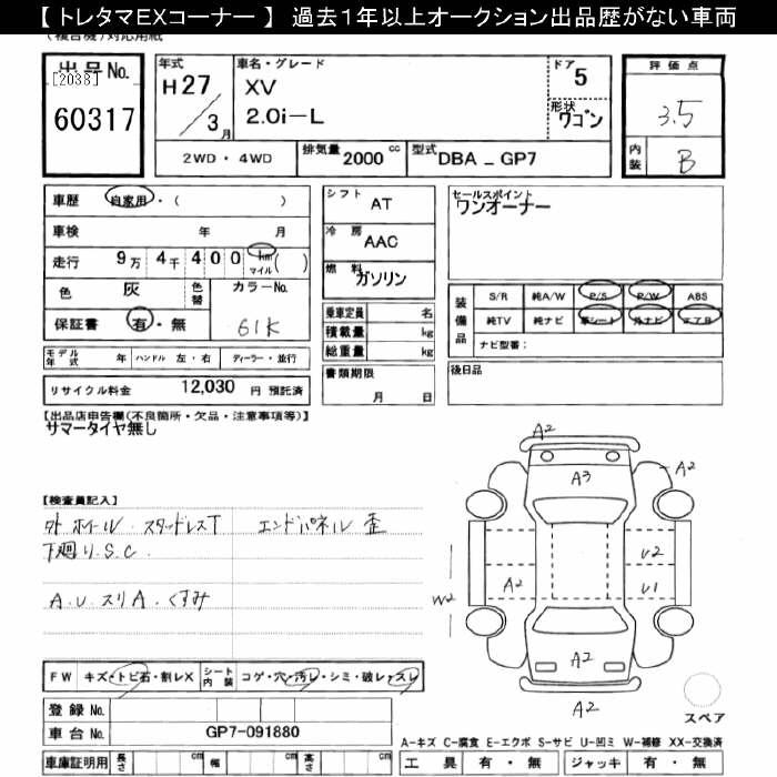 SUBARU XV