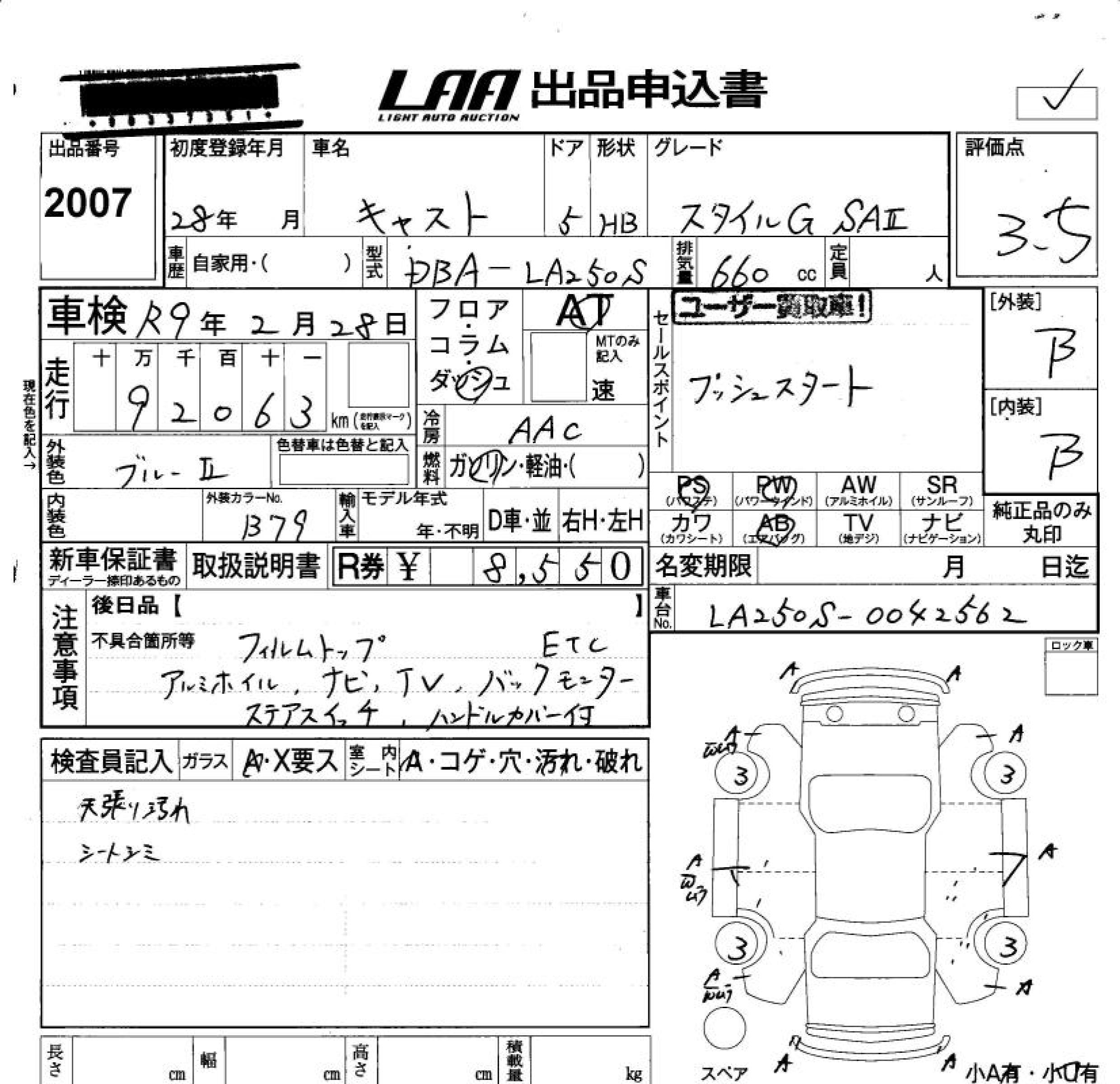 DAIHATSU CAST