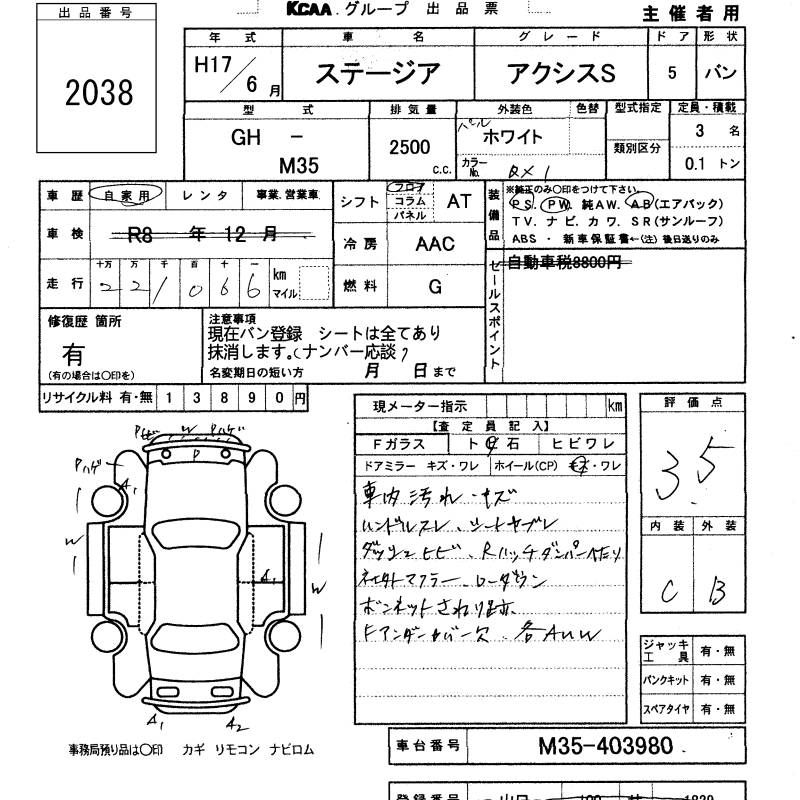 NISSAN STAGEA
