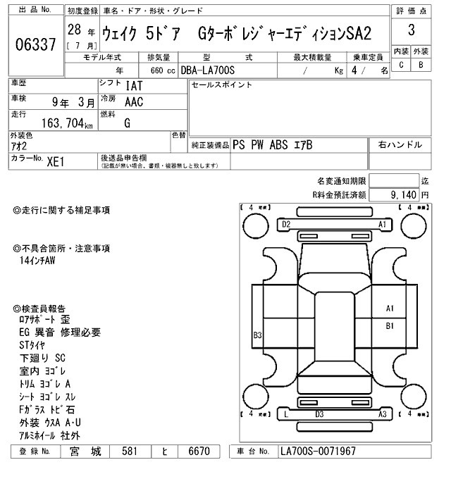 DAIHATSU WAKE