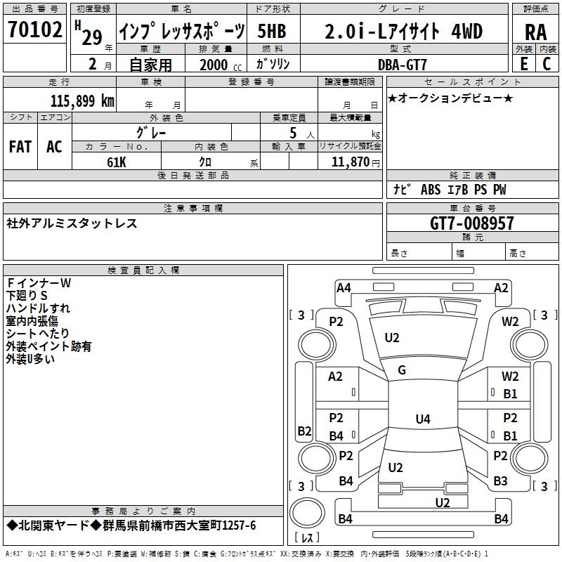 SUBARU XV