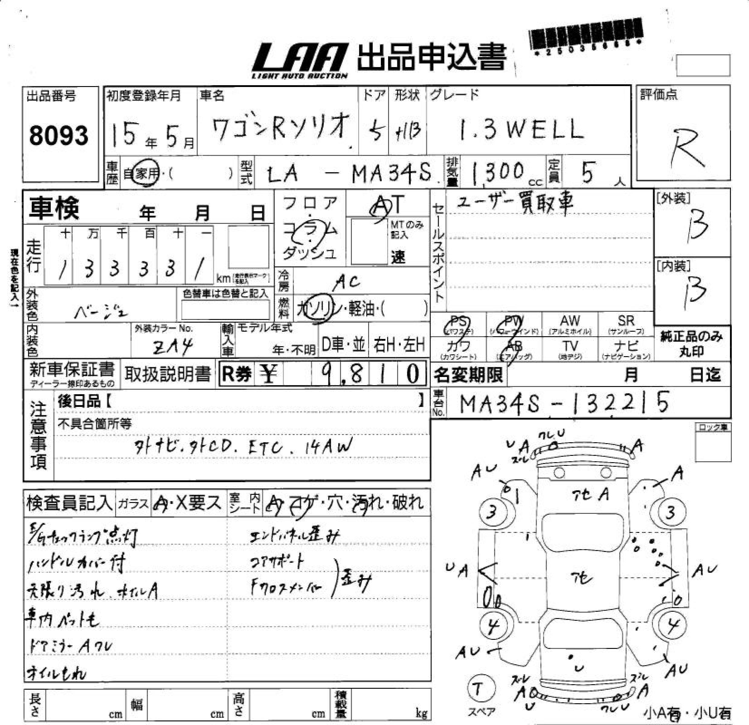 SUZUKI WAGON R SOLIO