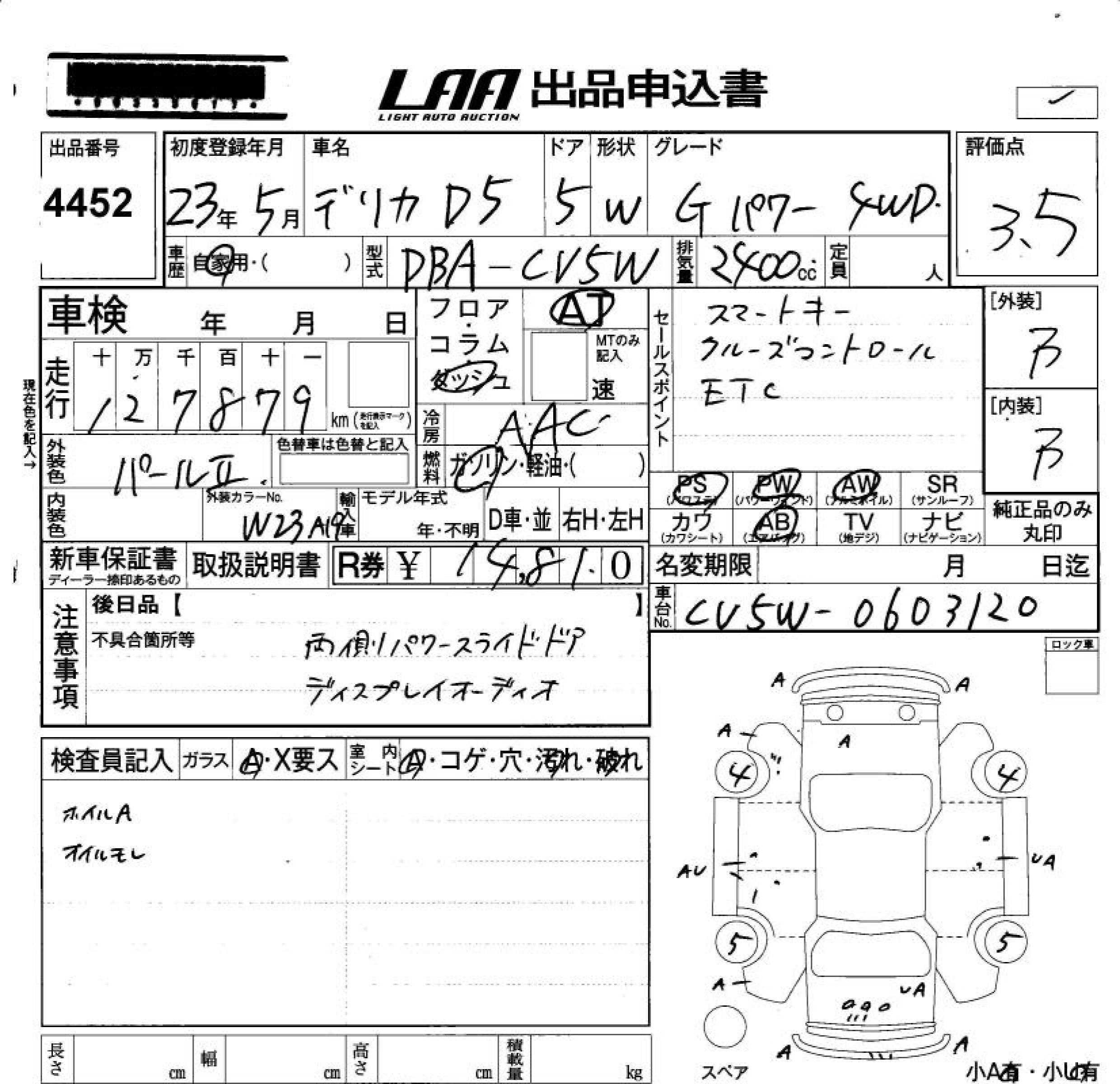 MITSUBISHI DELICA D:5