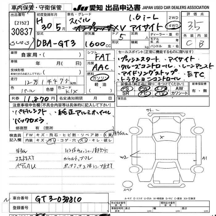 SUBARU XV