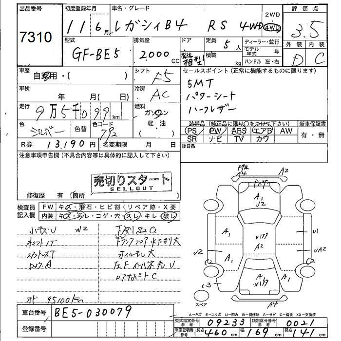 SUBARU LEGACY B4