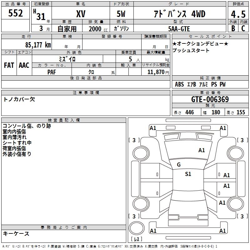 SUBARU XV