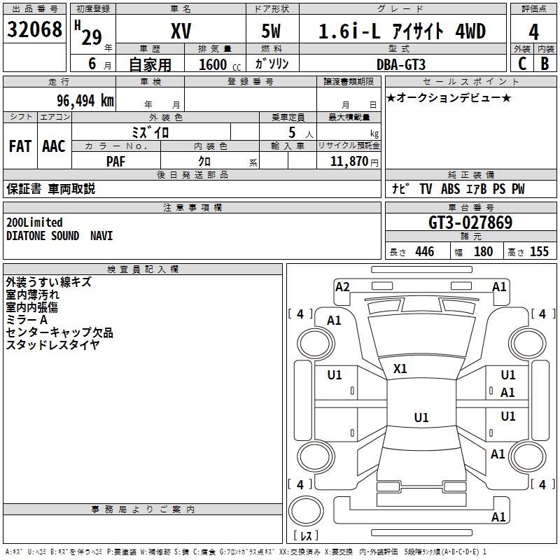 SUBARU XV