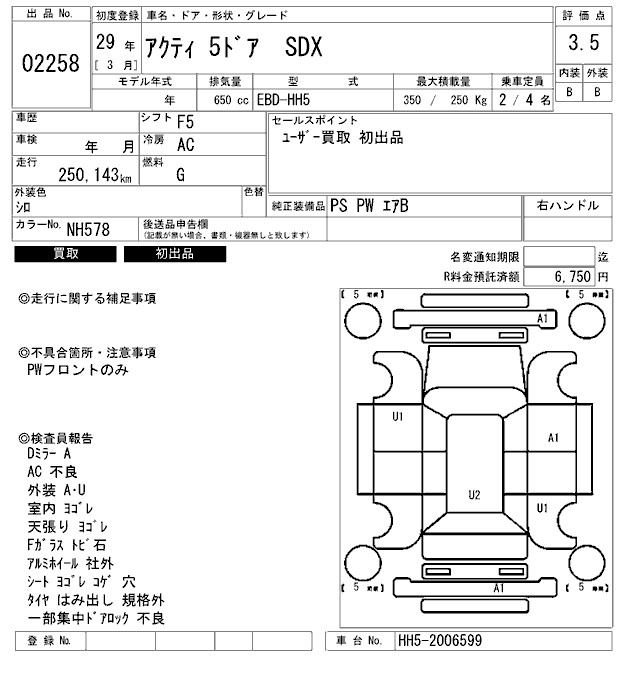 HONDA ACTY