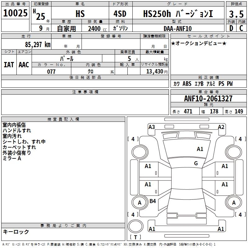 LEXUS HS250H