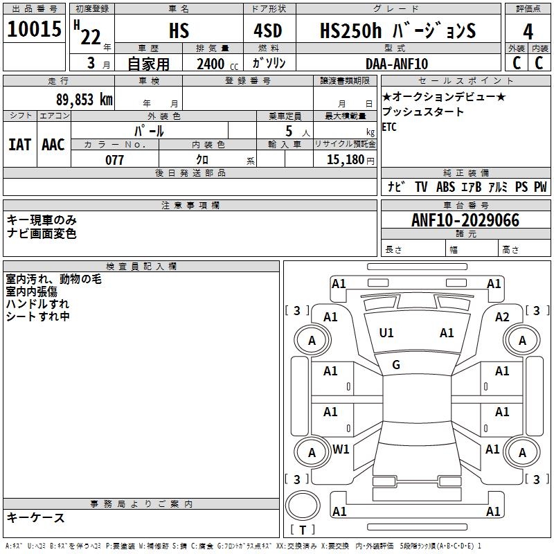 LEXUS HS250H