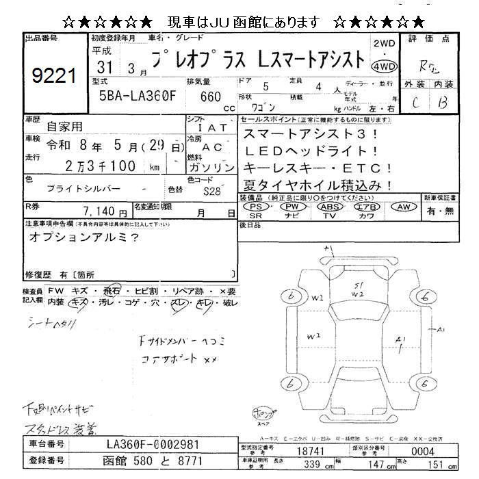 SUBARU PLEO PLUS