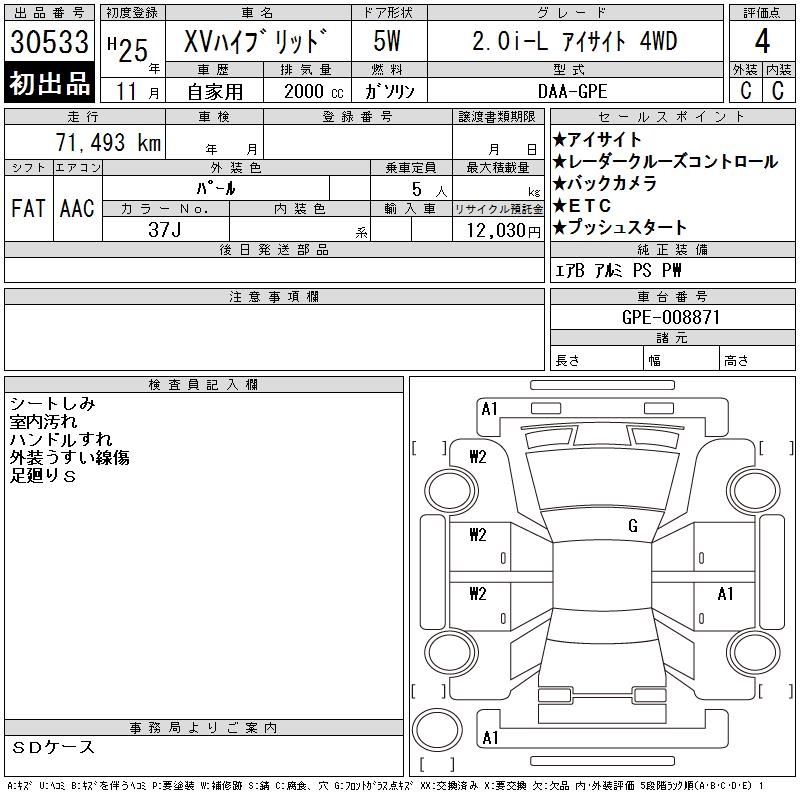 SUBARU XV