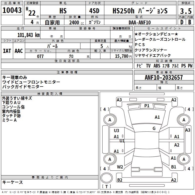 LEXUS HS250H