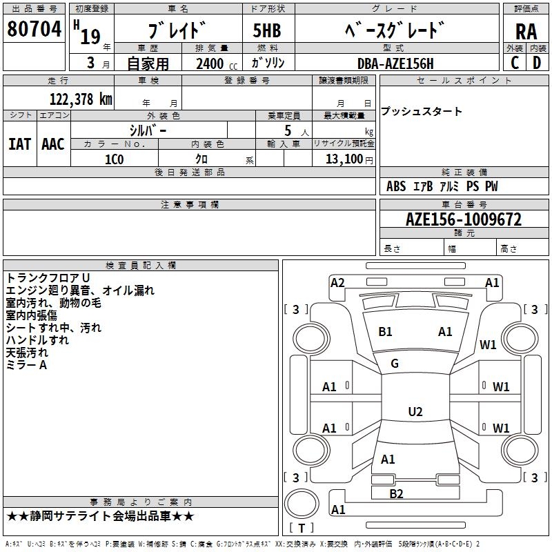 TOYOTA BLADE