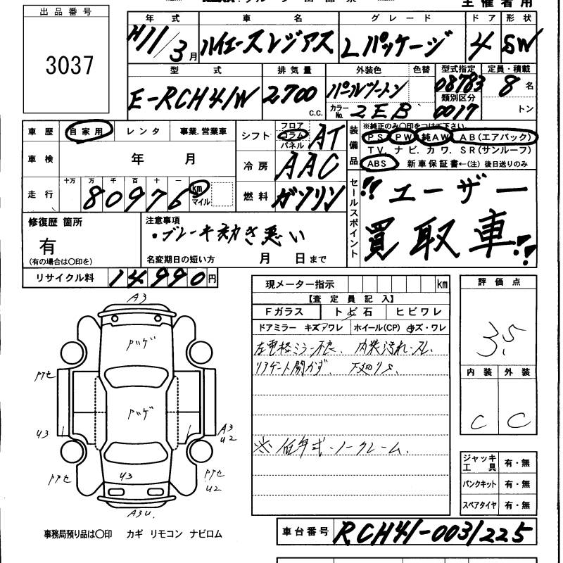 TOYOTA REGIUS