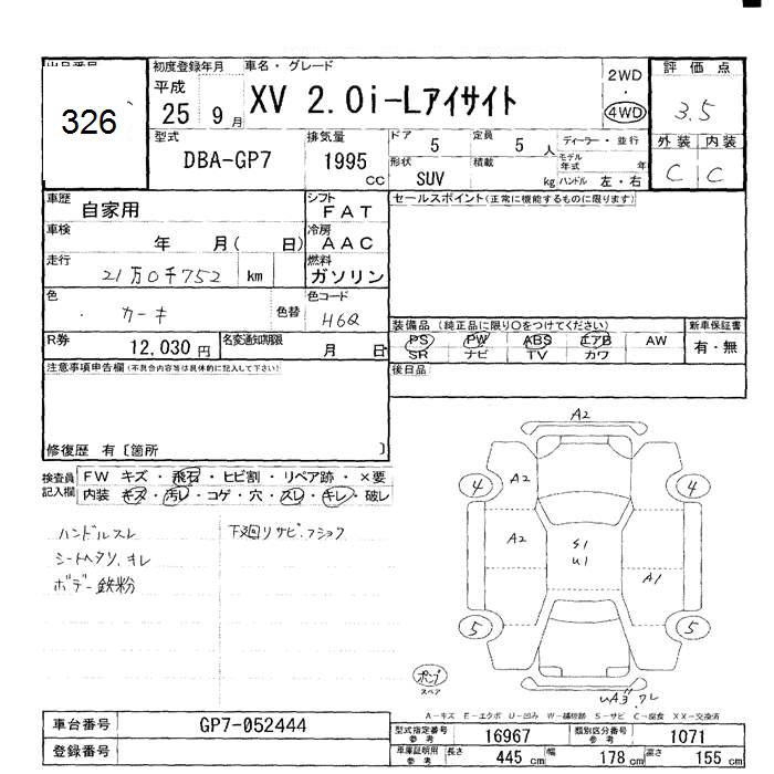 SUBARU XV
