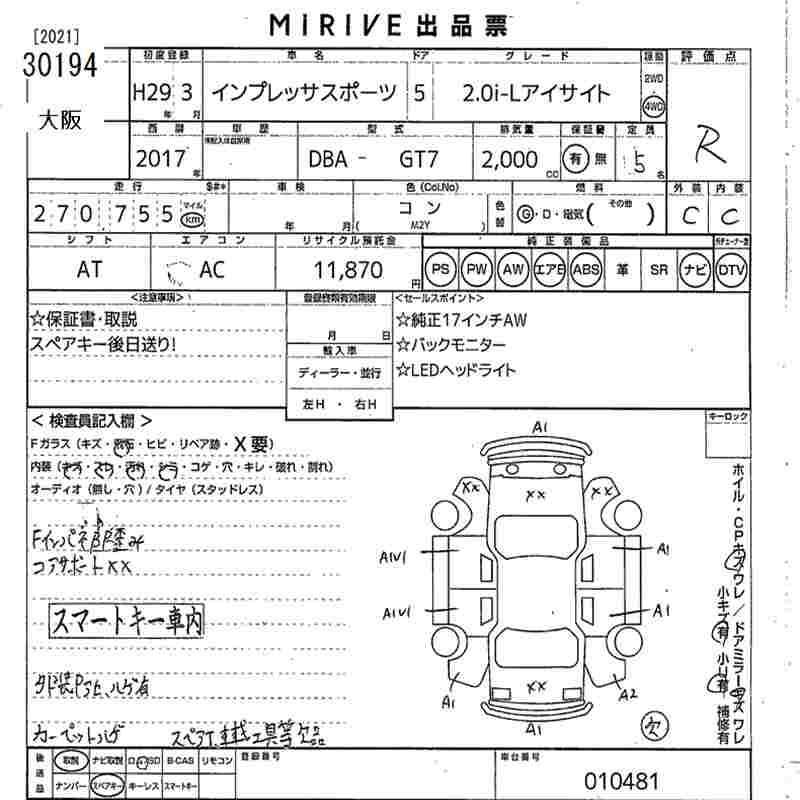 SUBARU XV