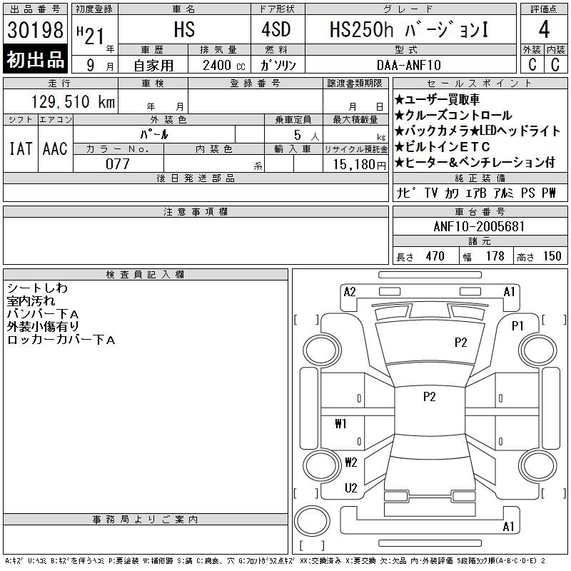 LEXUS HS250H
