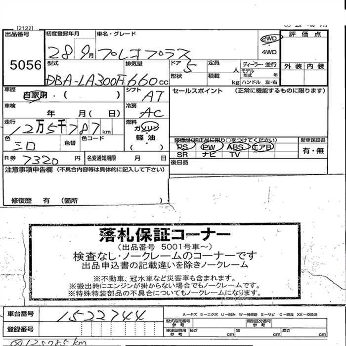 SUBARU PLEO PLUS