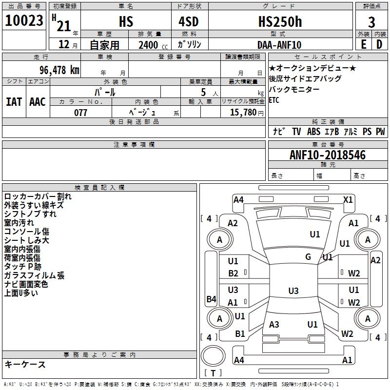 LEXUS HS250H
