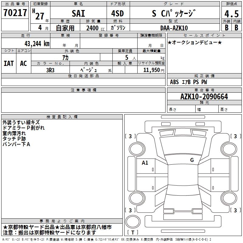 TOYOTA SAI