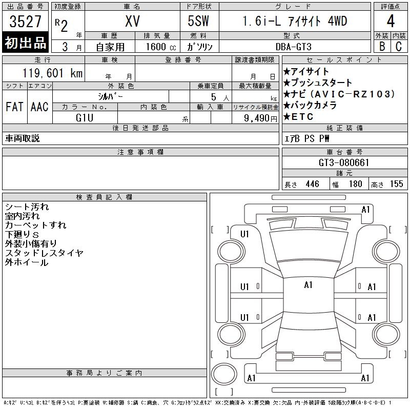 SUBARU XV