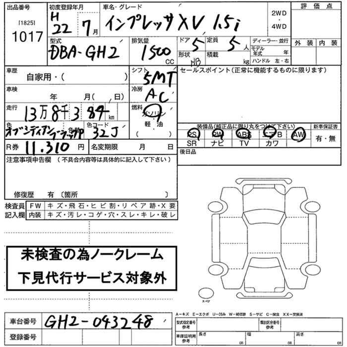 SUBARU IMPREZA XV