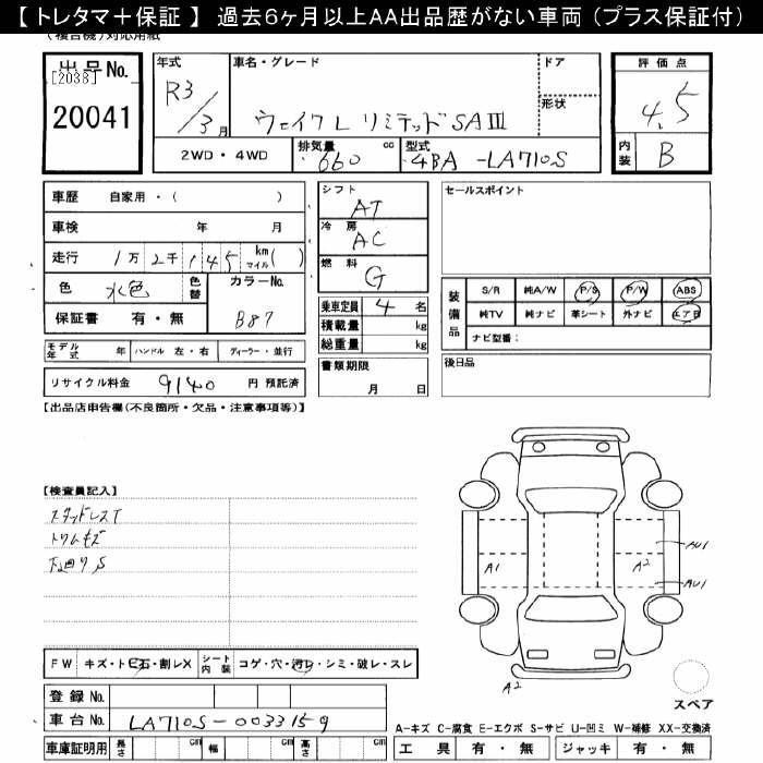 DAIHATSU WAKE