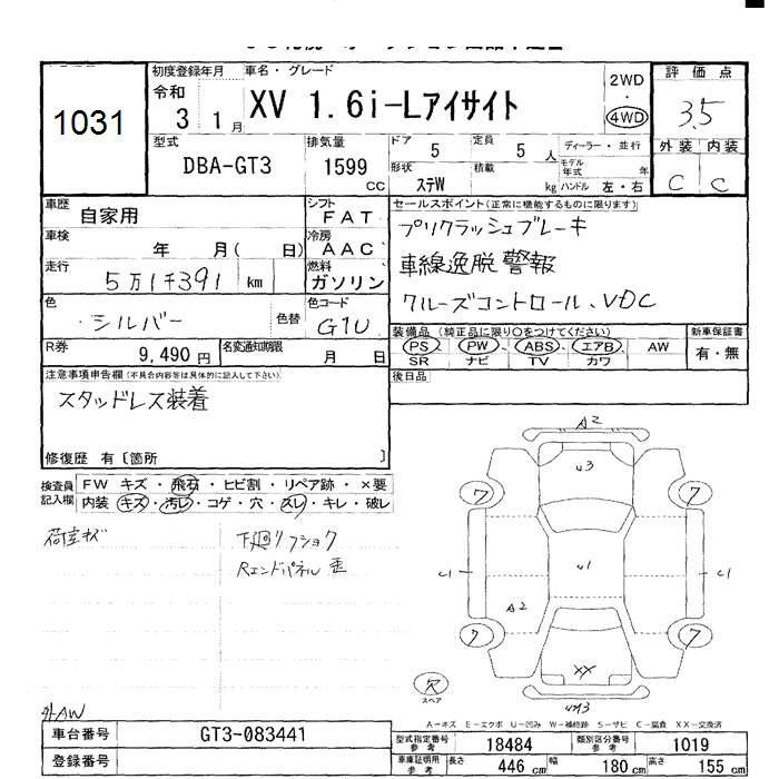 SUBARU XV