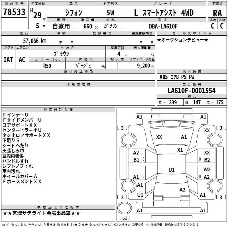 SUBARU CHIFFON