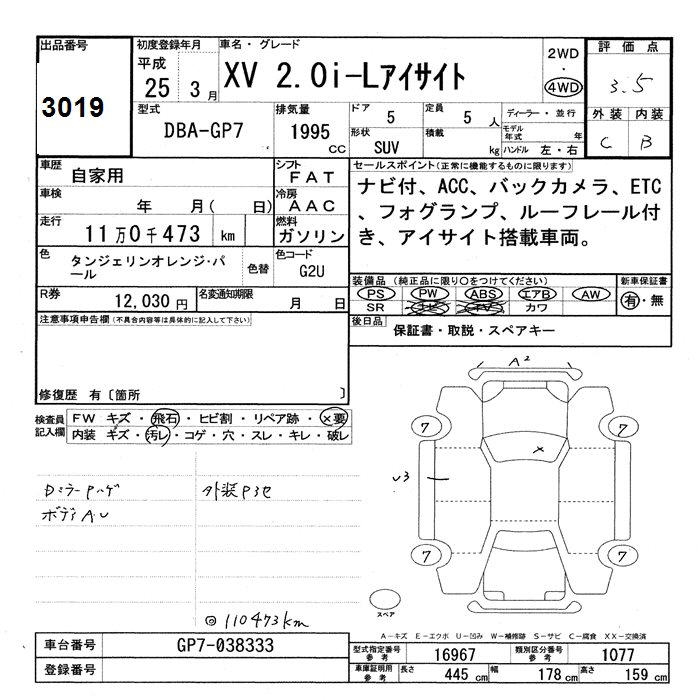 SUBARU XV