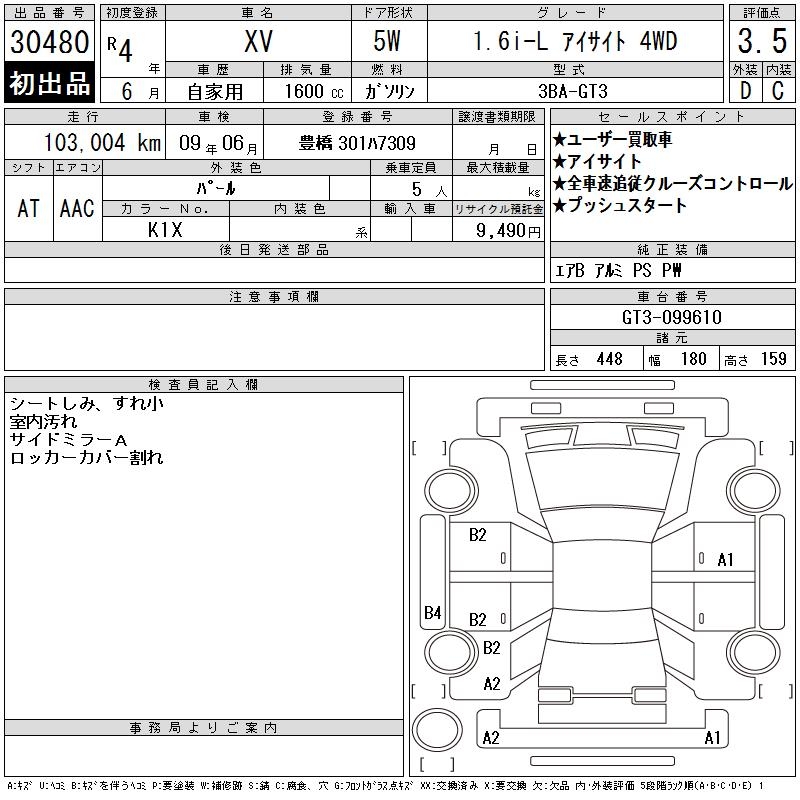SUBARU XV
