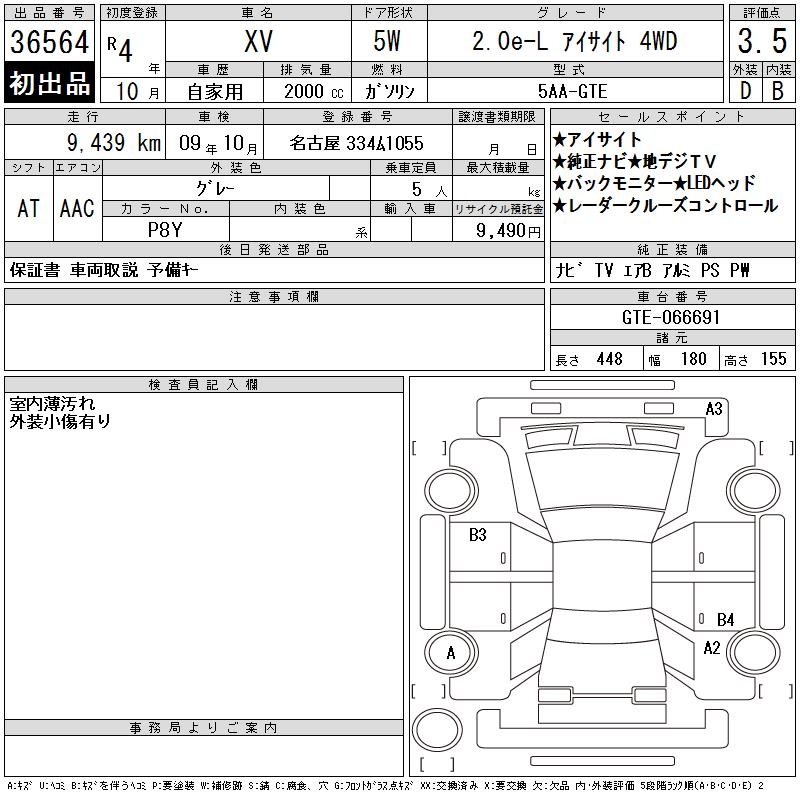SUBARU XV