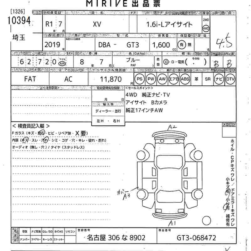 SUBARU XV