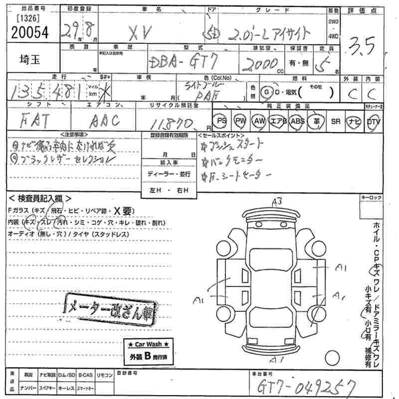 SUBARU XV
