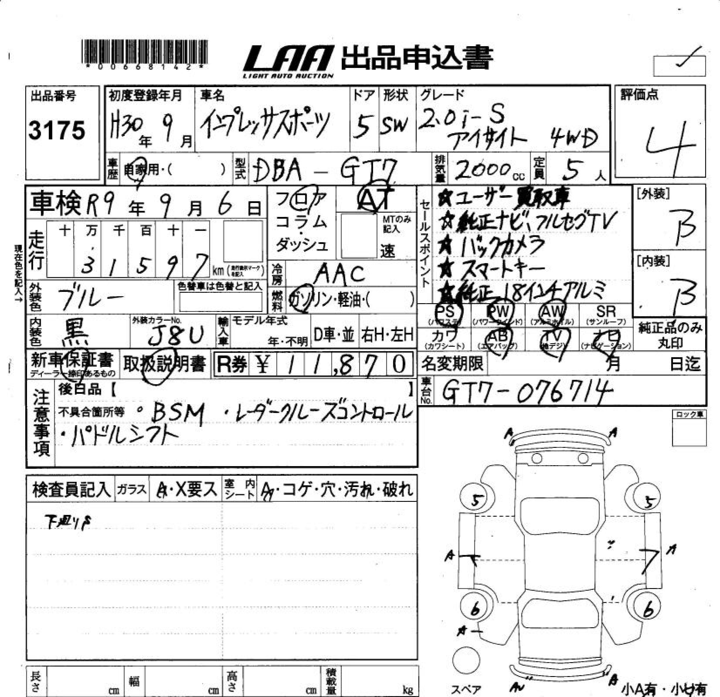 SUBARU XV
