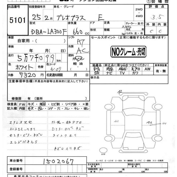 SUBARU PLEO PLUS