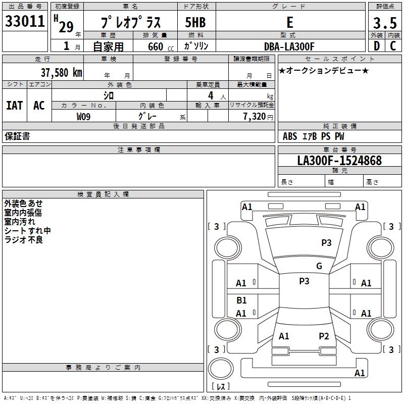 SUBARU PLEO PLUS