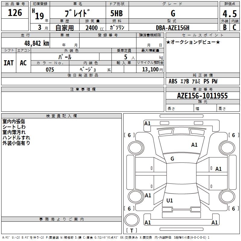 TOYOTA BLADE