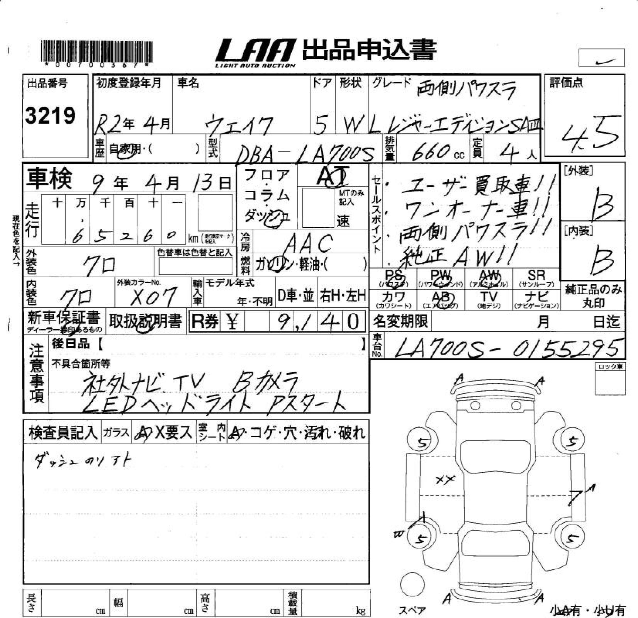 DAIHATSU WAKE